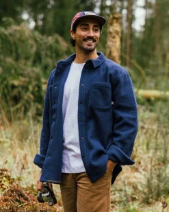 Backcountry Recycled Sherpa Fleece Long Sleeve Shirt - Rich Navy