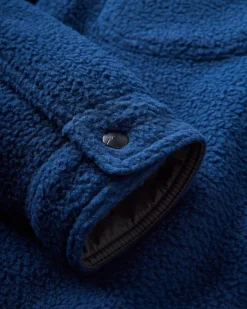 Backcountry Recycled Sherpa Fleece Long Sleeve Shirt - Rich Navy