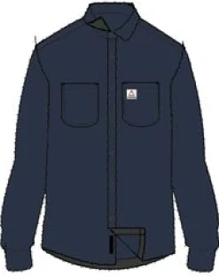 Backcountry Recycled Sherpa Fleece Long Sleeve Shirt - Rich Navy