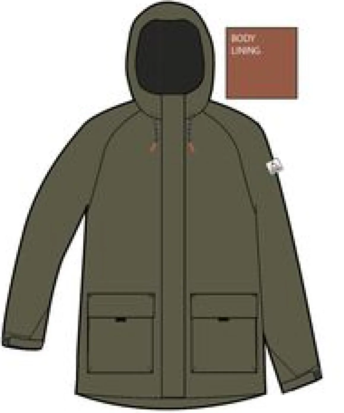 Baltic Recycled Insulated Jacket - Khaki Green