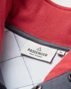 Bark Recycled Quilted Button Up Sweatshirt - Charcoal