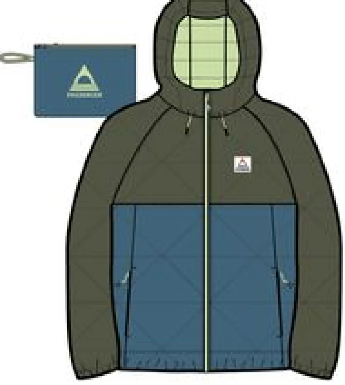 Base Recycled Thermore Insulated Jacket - Khaki Green