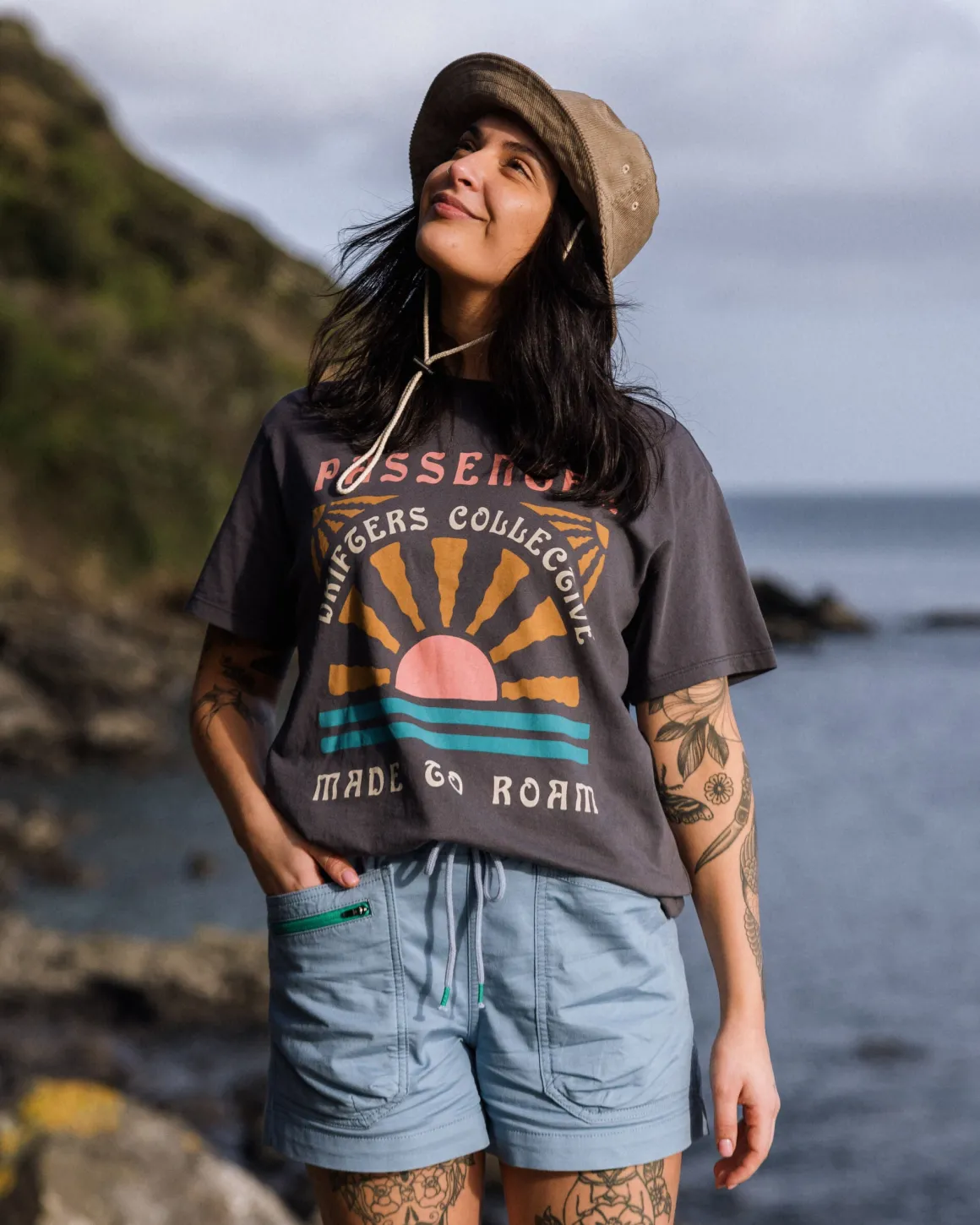 Basswood Organic Cotton Shorts - Faded Denim