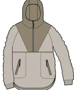 Beaumont Recycled Sherpa Hooded Fleece - Vintage White