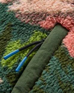 Beaumont Recycled Sherpa Hooded Fleece - Abstract Mountain Fir Tree