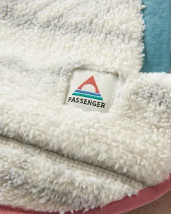 Beaumont Recycled Sherpa Hooded Fleece - Mountain Geo Vintage White