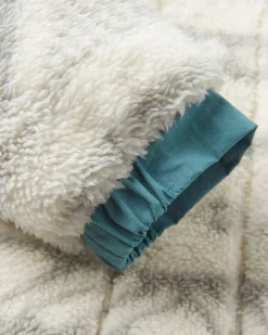 Beaumont Recycled Sherpa Hooded Fleece - Mountain Geo Vintage White