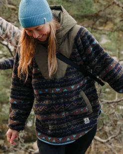 Beaumont Recycled Sherpa Hooded Fleece - Mountain Geo Multi