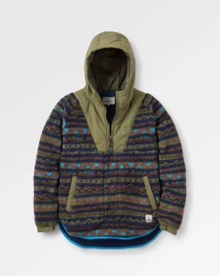 Beaumont Recycled Sherpa Hooded Fleece - Mountain Geo Multi