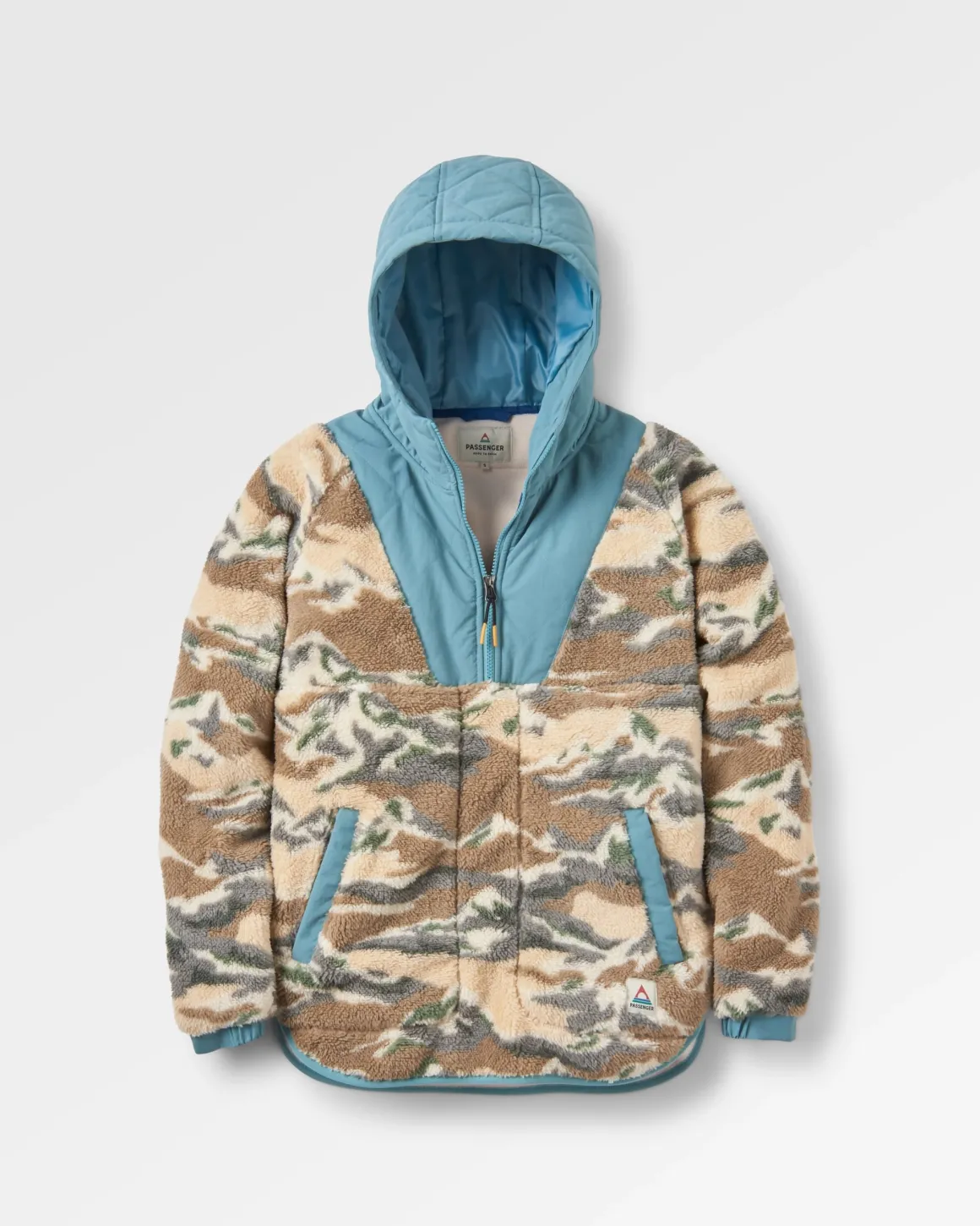 Beaumont Recycled Sherpa Hooded Fleece - Mount Scenic Oatmeal