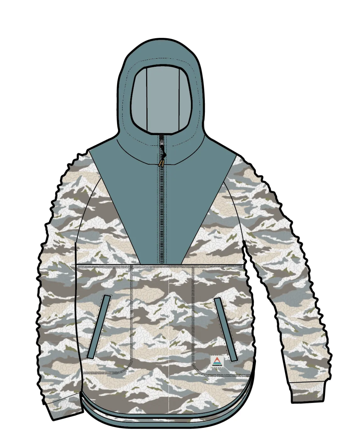 Beaumont Recycled Sherpa Hooded Fleece - Mount Scenic Oatmeal