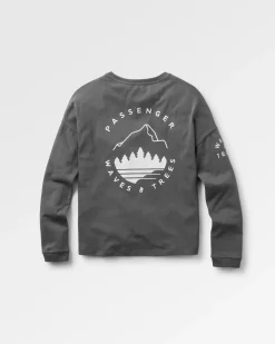 Big Leaf Recycled Long Sleeve T-Shirt - Faded Black