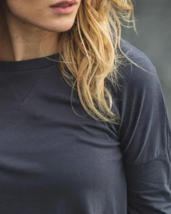 Big Leaf Recycled Long Sleeve T-Shirt - Faded Black