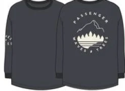 Big Leaf Recycled Long Sleeve T-Shirt - Faded Black