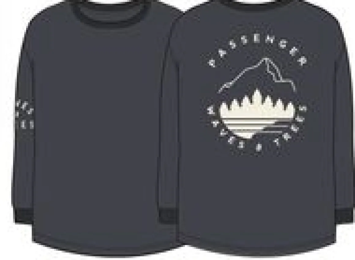 Big Leaf Recycled Long Sleeve T-Shirt - Faded Black