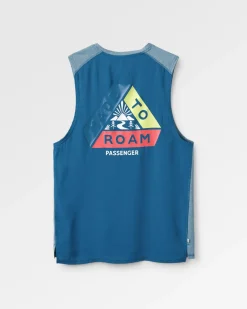 Boardwalk Active Recycled Tank Top - Blue Steel Marl