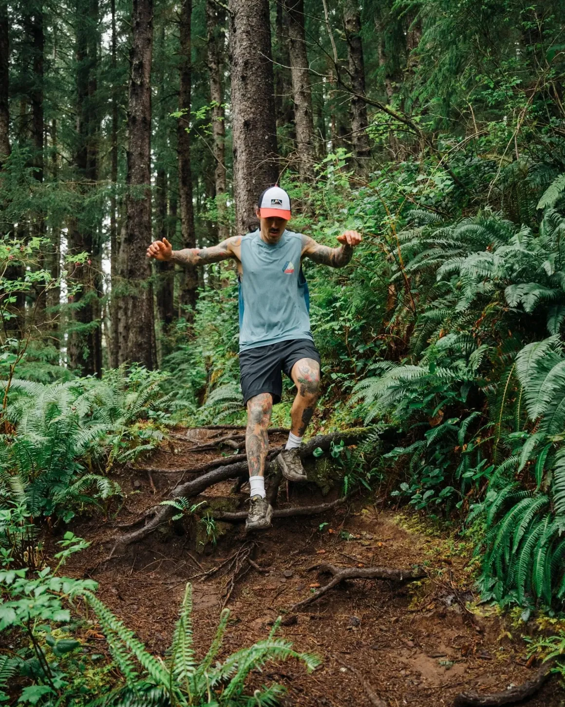 Boardwalk Active Recycled Tank Top - Blue Steel Marl