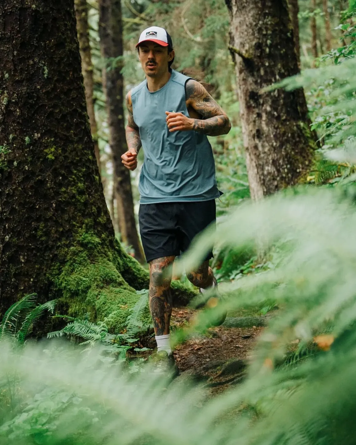 Boardwalk Active Recycled Tank Top - Blue Steel Marl