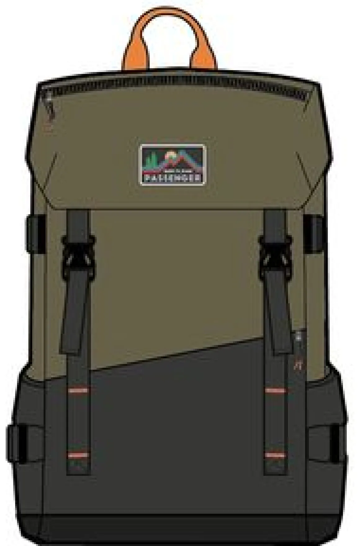 Boondocker Recycled 26L Backpack - Black/Khaki Green