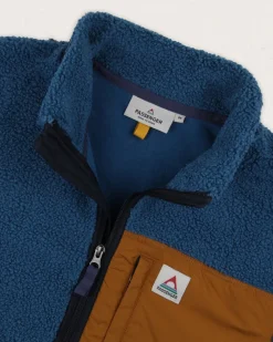 Born Explorer Recycled Polar-Lined Sherpa Fleece - Blue Steel