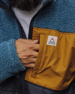 Born Explorer Recycled Polar-Lined Sherpa Fleece - Blue Steel