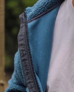 Born Explorer Recycled Polar-Lined Sherpa Fleece - Blue Steel