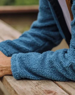 Born Explorer Recycled Polar-Lined Sherpa Fleece - Blue Steel