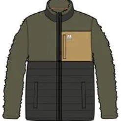 Born Explorer Recycled Polar-Lined Sherpa Fleece - Khaki Green