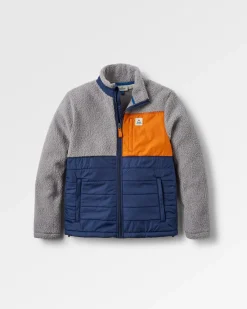 Born Explorer Recycled Polar-Lined Sherpa Fleece - Steel Gray