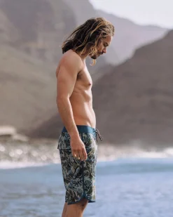 Breaks Recycled Boardshort - Abstract Seaweed Pistachio