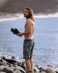 Breaks Recycled Boardshort - Abstract Seaweed Pistachio