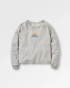 Breathe Recycled Cotton Long Sleeve Sweatshirt - Mid Grey Marl