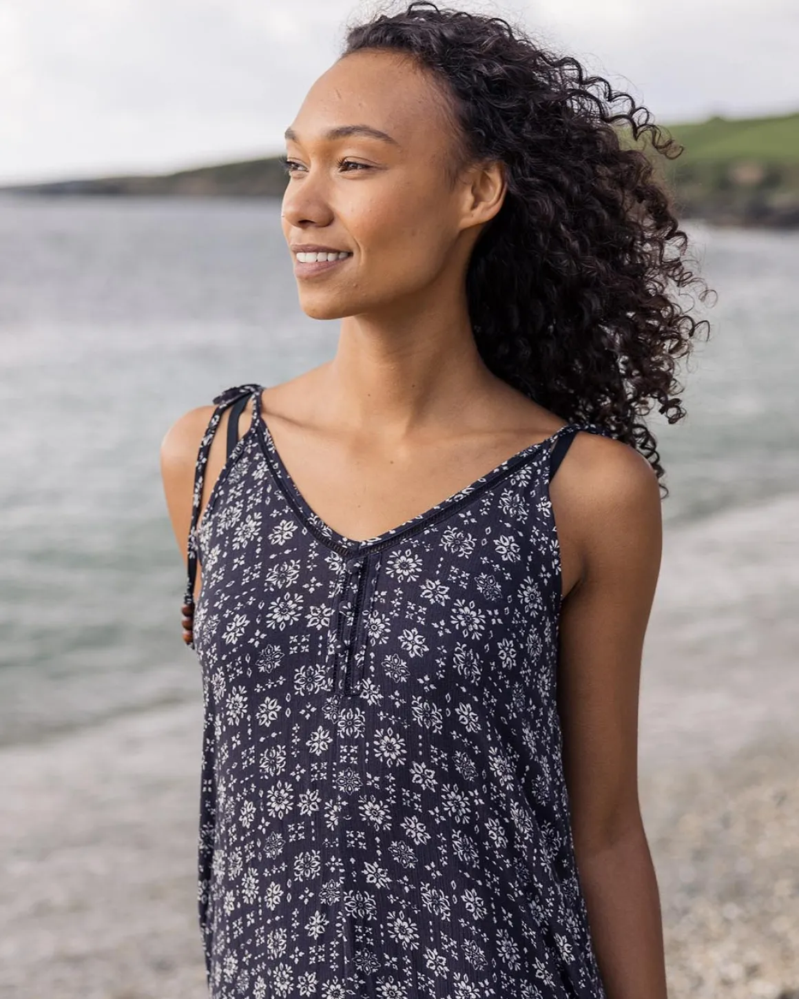 Breeze Maxi Dress - Simple Tile Faded Black