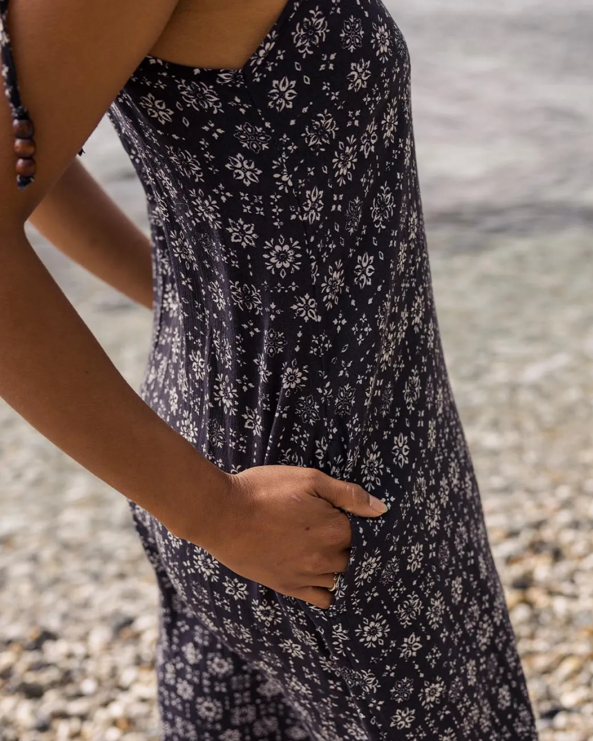 Breeze Maxi Dress - Simple Tile Faded Black