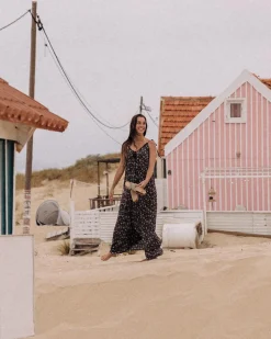 Breeze Maxi Dress - Simple Tile Faded Black