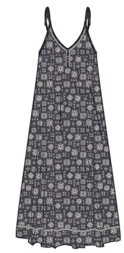 Breeze Maxi Dress - Simple Tile Faded Black
