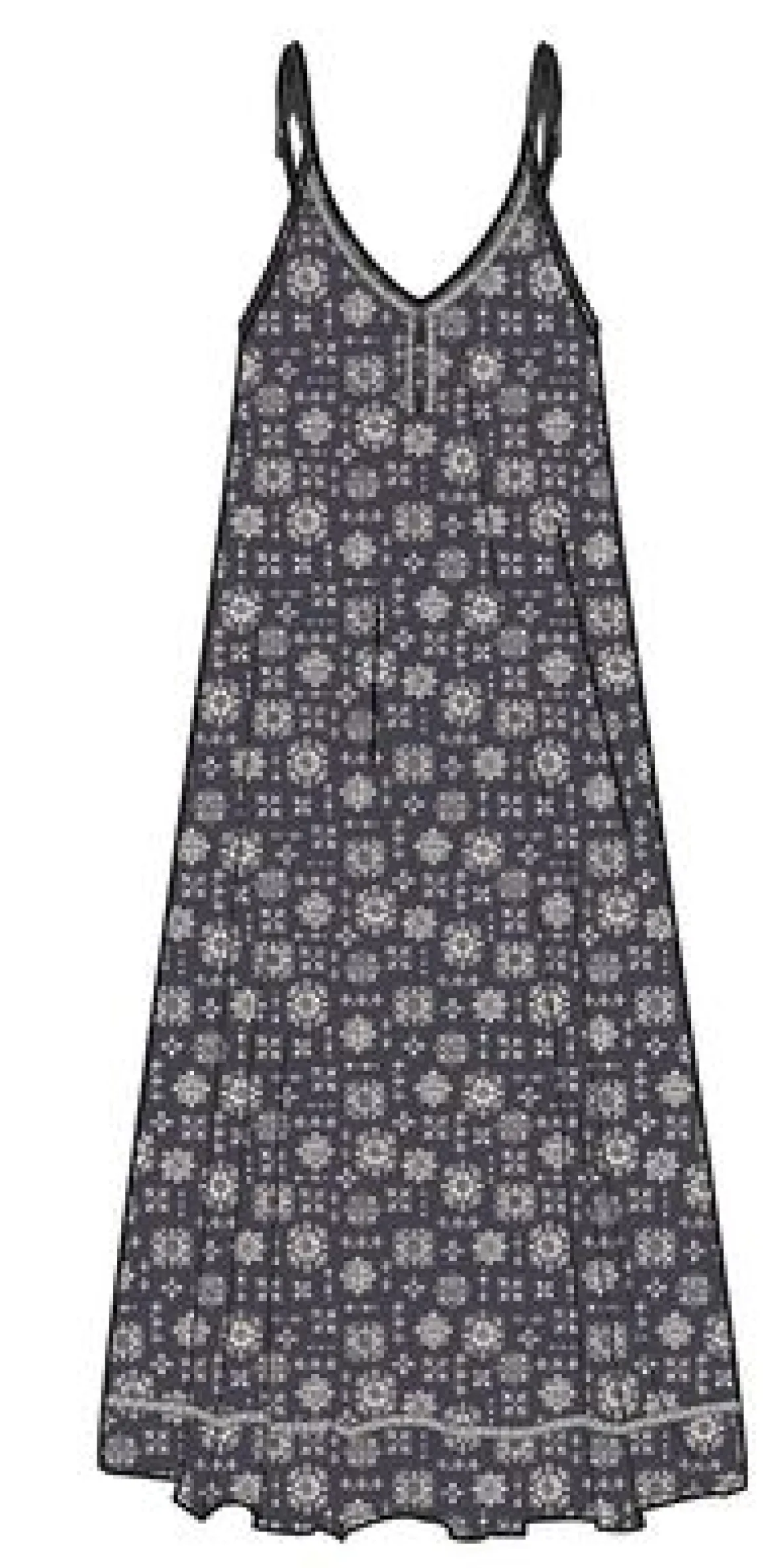 Breeze Maxi Dress - Simple Tile Faded Black