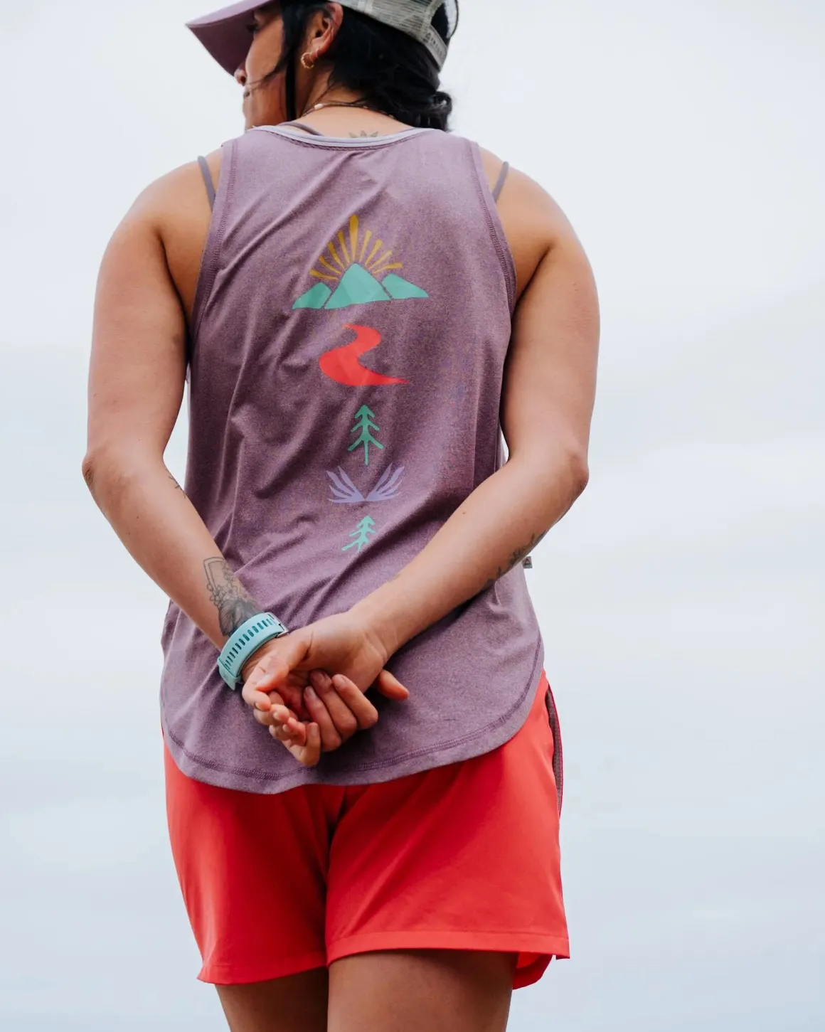 Breezy Recycled Active Tank Top - Berry Marl