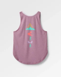 Breezy Recycled Active Tank Top - Berry Marl