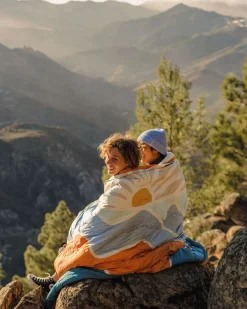 Cabin Recycled Sherpa Blanket - Cornflower