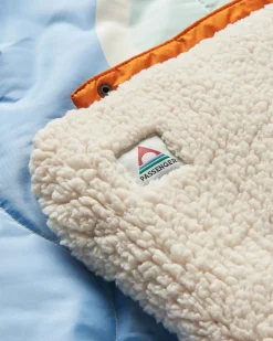 Cabin Recycled Sherpa Blanket - Cornflower