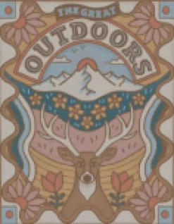 Cabin Recycled Sherpa Blanket - Seasonal Graphic/ Birch