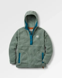 Calla Hooded Recycled Polar-Lined Fleece - Pistachio