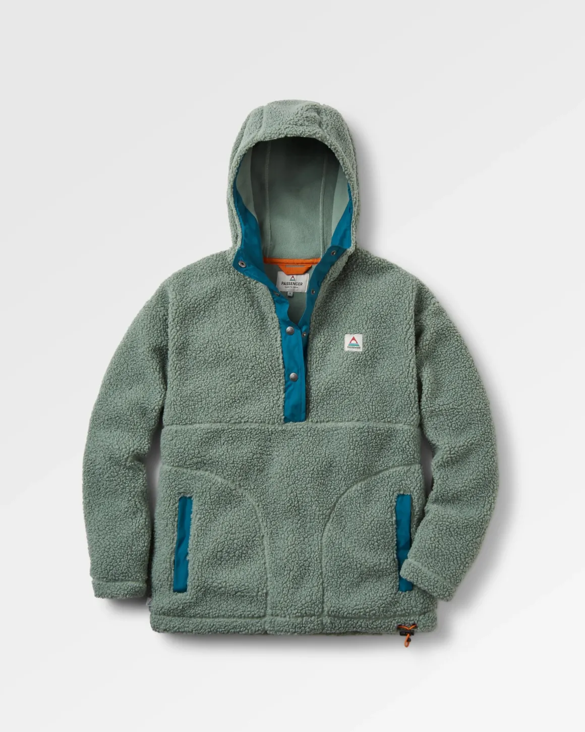 Calla Hooded Recycled Polar-Lined Fleece - Pistachio