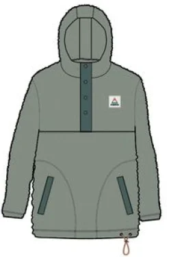 Calla Hooded Recycled Polar-Lined Fleece - Pistachio