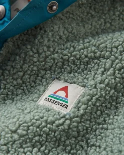 Calla Hooded Recycled Polar-Lined Fleece - Pistachio