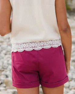Carriso Organic Cotton Shorts - Cranberry