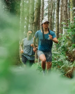 Chakra Tie Back Active Recycled T-Shirt - Blue Steel