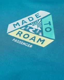 Chakra Tie Back Active Recycled T-Shirt - Blue Steel