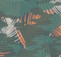 Chakra Tie Back Active Recycled T-Shirt - Palm Camo Deep Sea